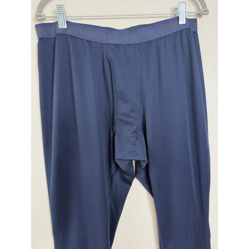 Patagonia Capilene Base Layer Long Johns Men XL Navy Blue Thermal Midweight Pant